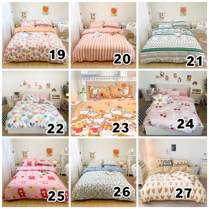 BỘ DRAP - CHĂN CHẦN BÔNG COTTON POLY