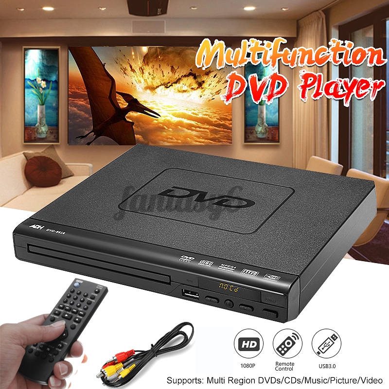 Đầu Đọc Đĩa Dvd 1080p Kèm Điều Khiển Từ Xa