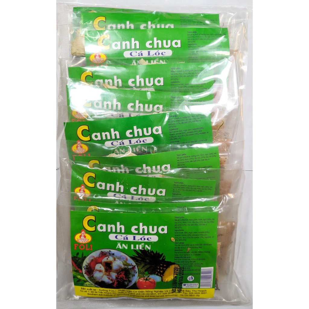 COMBO 10 GÓI CANH CHUA CÁ LÓC ĂN LIỀN (27g x 10)