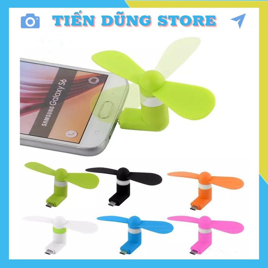 Quạt Mini Cắm Điện Thoại Tiện Lợi - 4 Chân - Micro-Type C-Linghtning-USB