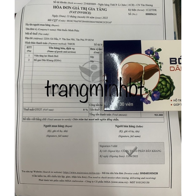 Bổ Gan Dân Khang - Hỗ trợ giải độc gan, giúp tăng cường chức năng gan ( Hộp 30viên )