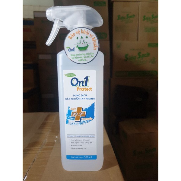 Dung dịch sát khuẩn tay nhanh ON1 500ml ( diệt vi khuẩn 99,9%)