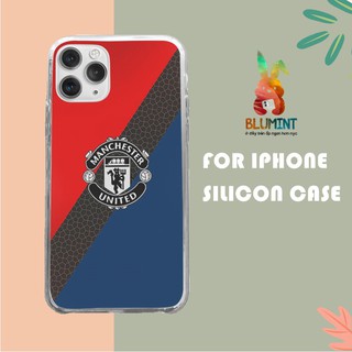 Ốp lưng iphone silicon chống bẩn đội bóng Manchester United 3 màu cho Ip 5 đến 11 12 Pro Max BLUMAN0073