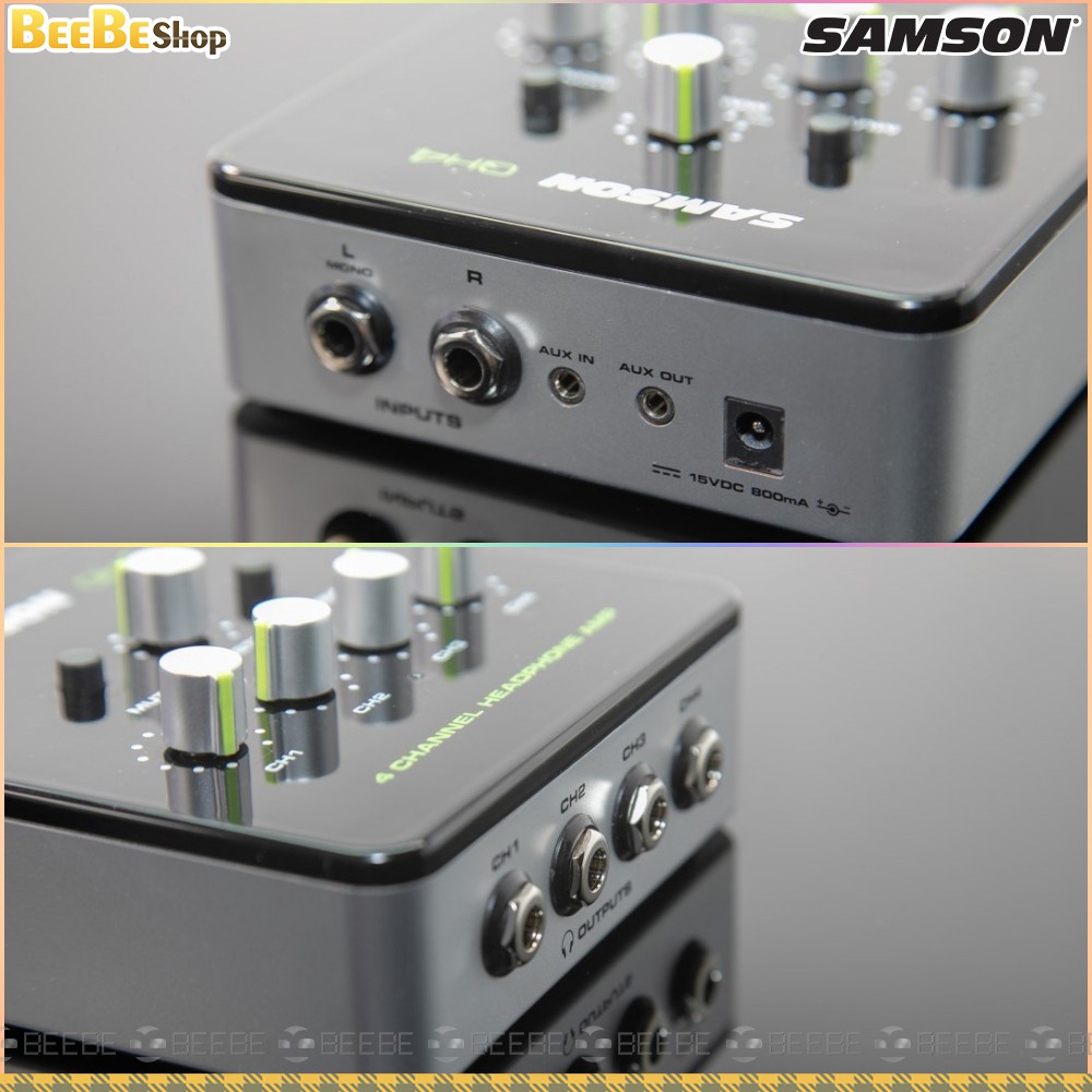 Samson QH4 - Bộ Chia Tai Nghe 4 Cổng Cho Phòng Thu, Khuếch Đại Cao Cấp Headphone Distribution Amplifier