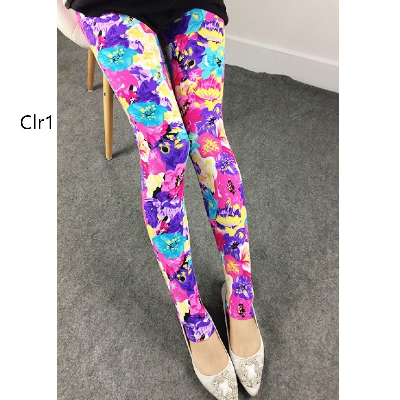 Thời Trang Quần legging Lưng Cao Hoạ Tiết In Thiết Kế Ôm Sát Tôn Dáng