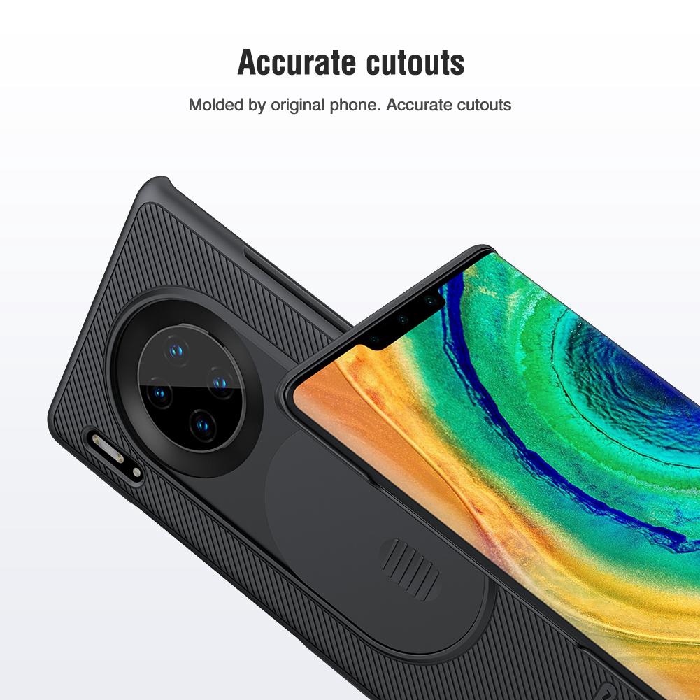 Ốp Lưng Nillkin Camshield Cho Huawei Mate 30 Ốp Pro PC Đen Trượt Ốp Lưng Điện Thoại Tráng Gương Vỏ Bảo Vệ Camera
