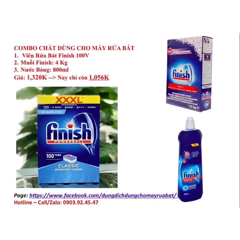 Combo Viên Rửa Bát Finish