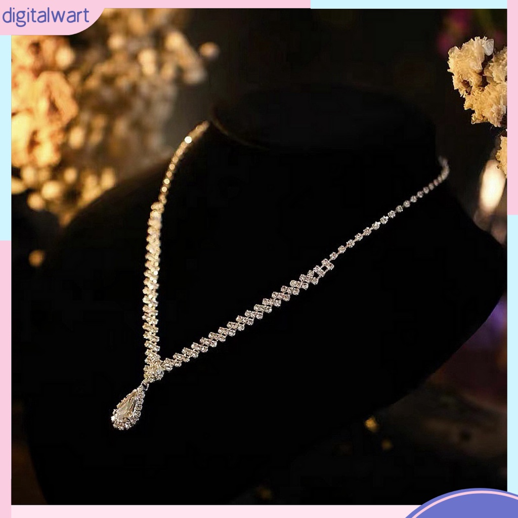 Set vòng cổ và đôi khuyên tai kiểu dáng thời trang thanh lịch dành cho nữ