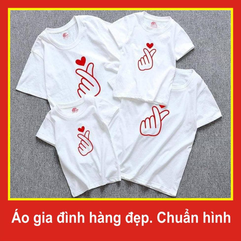 áo gia đình thả tim  đủ size , hàng đẹp,chất, bao đổi trả thun, phông,family, farther, đồng phục,nhóm, . ,