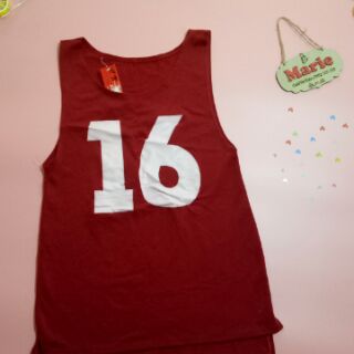 Áo tanktop form dài in hình (sẵn)