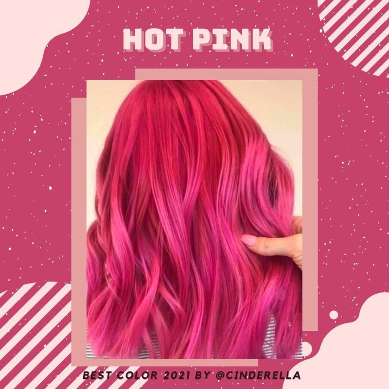 Combo Thuốc nhuộm tóc màu HOT PINK - Hồng Neon Màu Siêu Dưỡng Tặng Oxy Trợ Nhuộm (99/666AV)