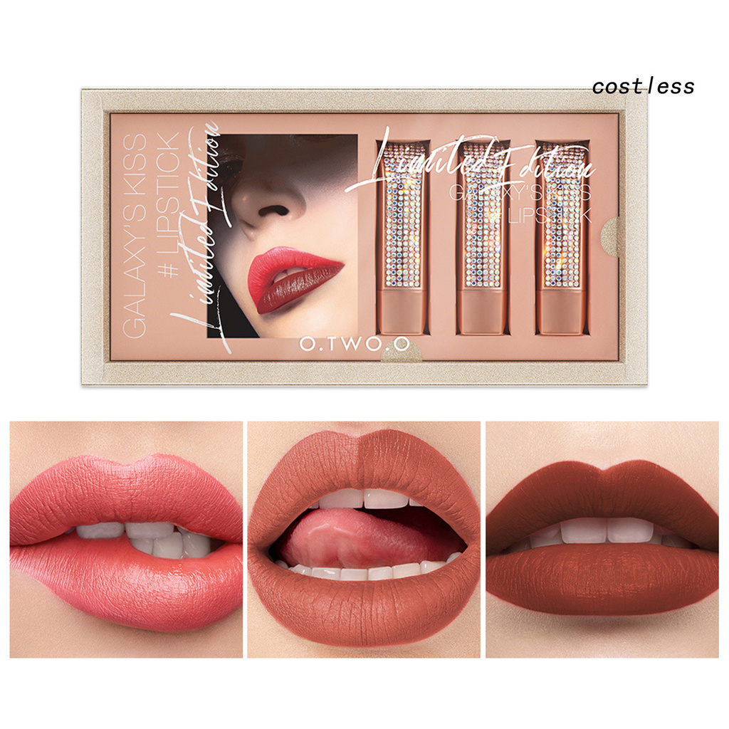 (Hàng Mới Về) Set 3 Son Môi Dưỡng Ẩm Lâu Trôi Không Phai Tiện Dụng | BigBuy360 - bigbuy360.vn
