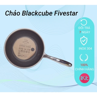 Chảo từ inox chống dính Black cube fivestar sâu lòng size 26, 28