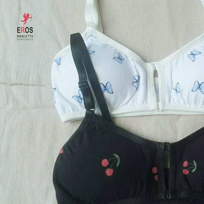 áo lót bralette thun cotton cài trước cute