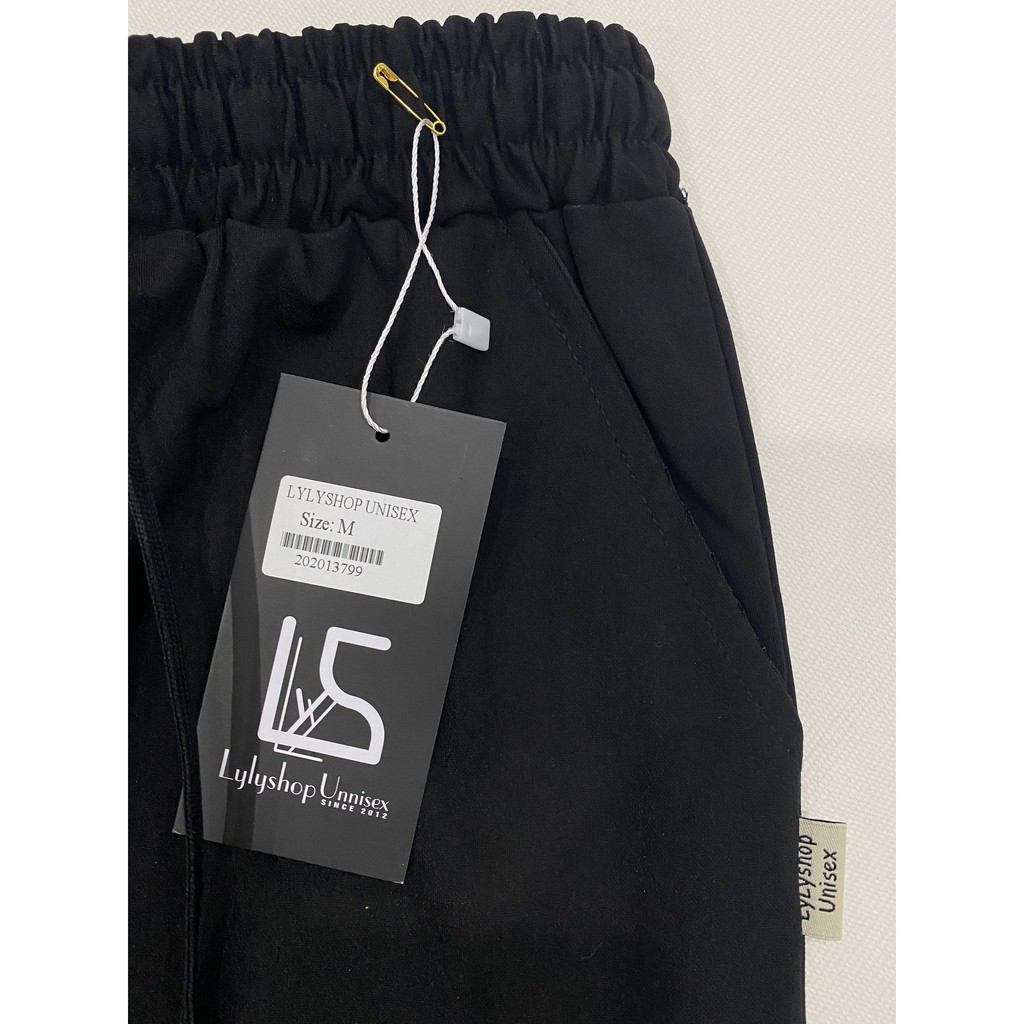 Quần ống rộng Lylyshop Unisex, quần dài cạp chun có dây rút điều chỉnh eo vải co dãn dày dặn mặc 4 mùa | BigBuy360 - bigbuy360.vn