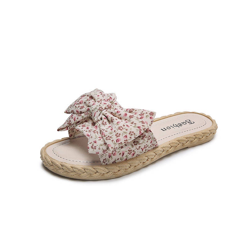 Dép Sandal Chống Trượt Thắt Nơ Thời Trang Đi Biển Hàng Mới Cho Nữ