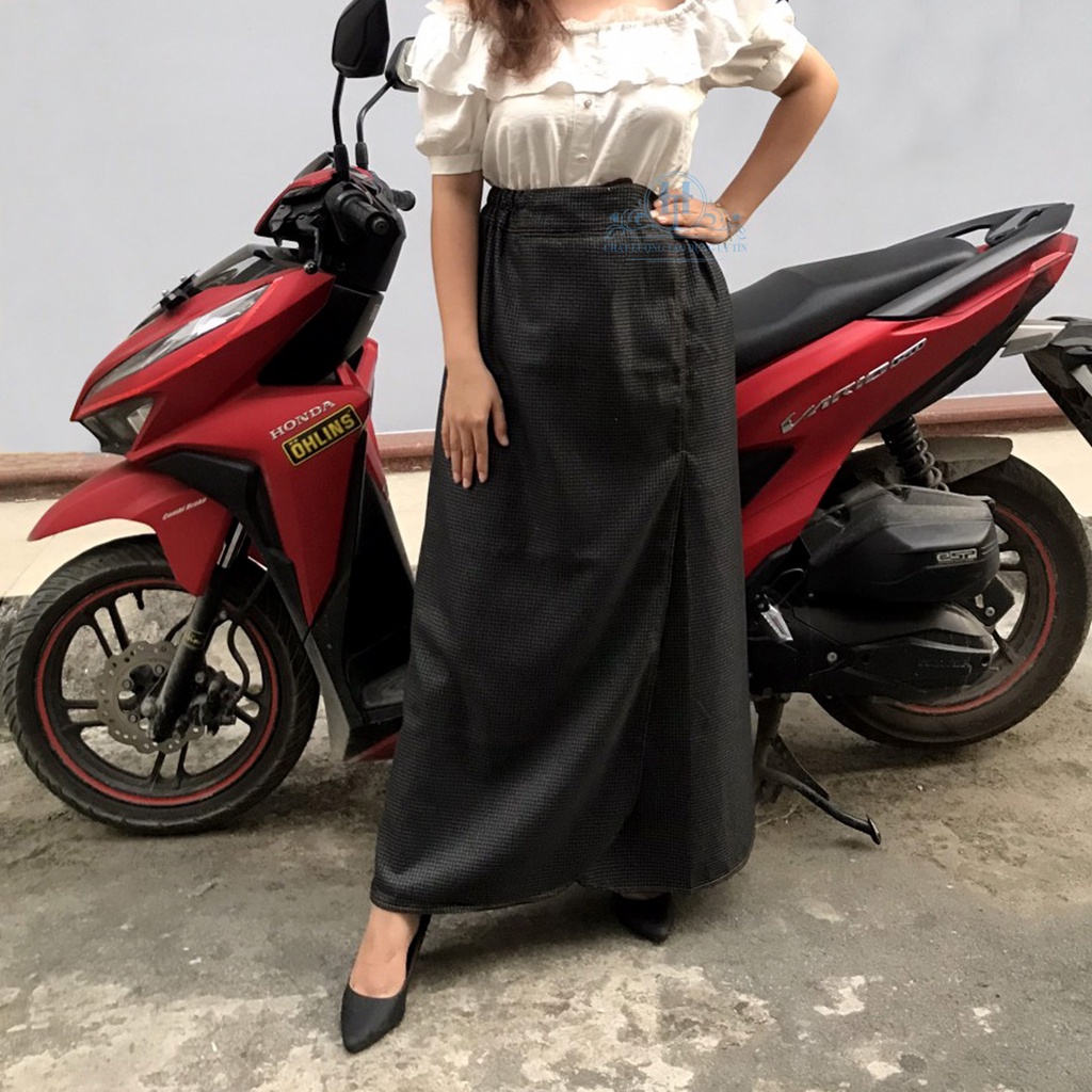 Váy chống nắng xẻ tà cho nữ ngồi sau có nút bấm chân và túi phía trước KHT09 H&T FASHION | BigBuy360 - bigbuy360.vn