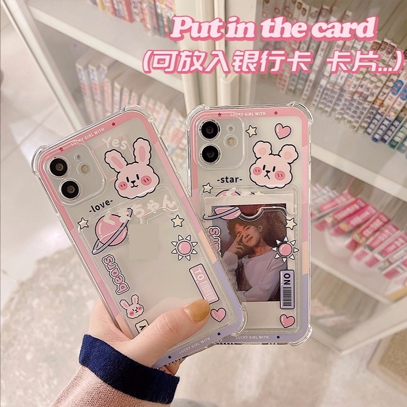 Ốp điện thoại họa tiết thỏ hoạt hình dành cho Iphone 13 ProMax 11 12 Mini XS I8 I7Plus