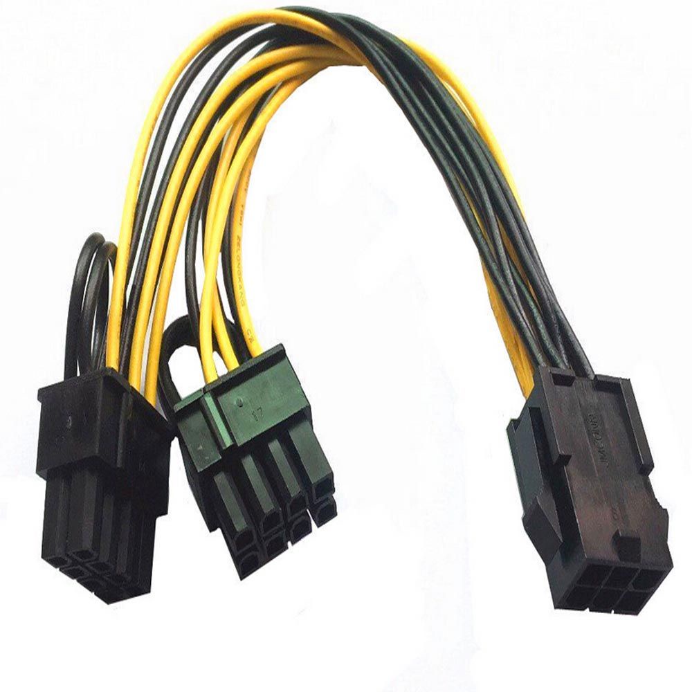 1 Dây Cáp Chia Nguồn Pcie Pci 2 Cái 6 + 2 Chấu Pci-E 6-pin (6-Pin / 8-pin)