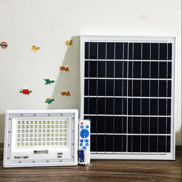 Đèn năng lượng mặt trời, đèn siêu sáng, độ sáng cao 60,120, 200W khung nhôm, chống nước bảo hành 2 năm