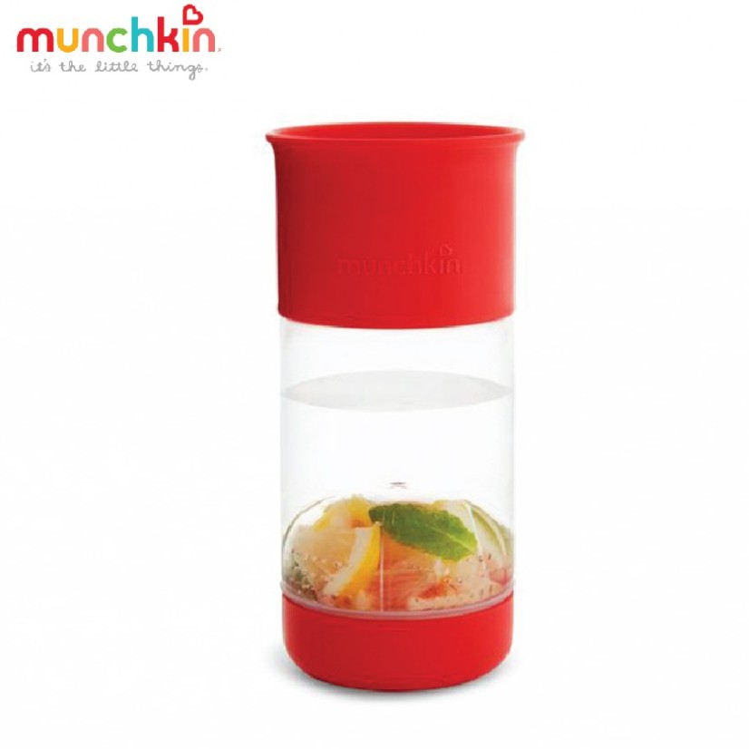 Cốc 360 độ Munchkin chống đổ, có ngăn ép trái cây (Nhựa PP, Silicone - USA) 414ml-260Gr