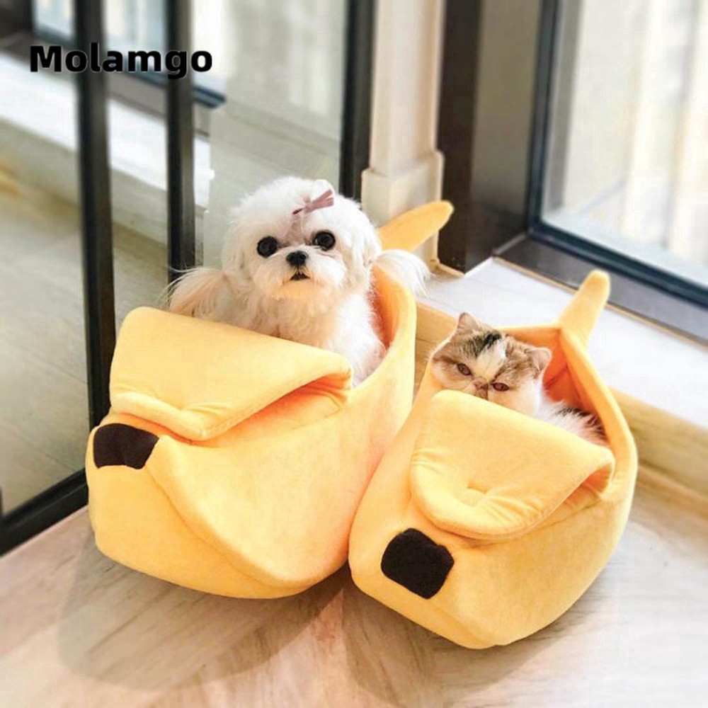 MOLAMGO  Ổ Ngủ Hình Quả Chuối Đáng Yêu Cho Thú Cưng