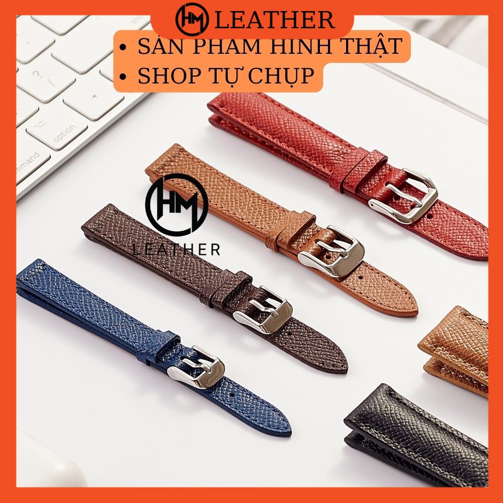 Dây đồng hồ nữ da - Đủ size 12/14/16/18/20/22/24 - Thương hiệu Hima Leather - EPSOM