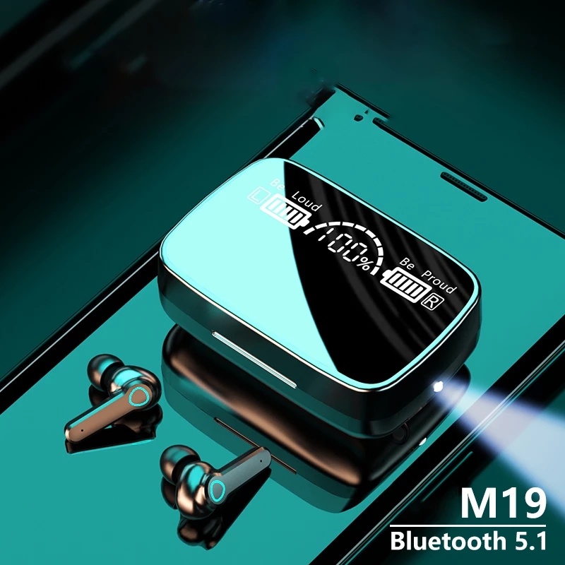 Tai nghe Vitog không dây Bluetooth TWS 5.1 M19 điều khiển cảm ứng thông minh giảm tiếng ồn thể thao