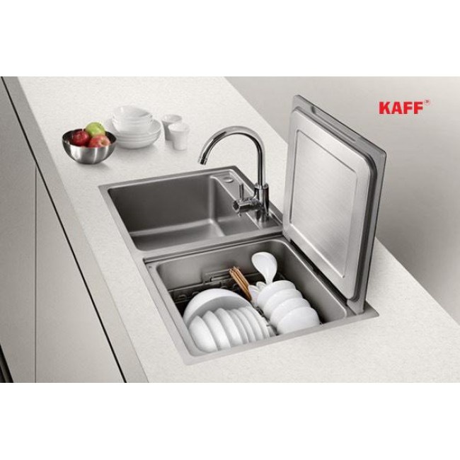 HÀNG CHÍNH HÃNG CAO CẤP MÁY RỬA BÁT KẾT HỢP BỒN RỬA KAFF KF-SWM6 CÓ THỢ LẮP ĐẶT