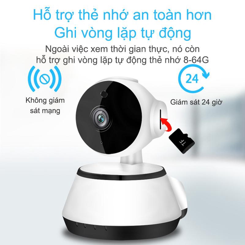 【Khuyến mãi】Camera IP Wifi giám sát ngày đêm V380 chuẩn HD,  chiều quay 360°, thiết kế kiểu robot nhỏ gọn [SXT1 | BigBuy360 - bigbuy360.vn