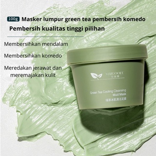 Image of Maigoole Green Tea Clay Mask Masker Wajah Green Tea Pore Clean Clay Mask - 100gr