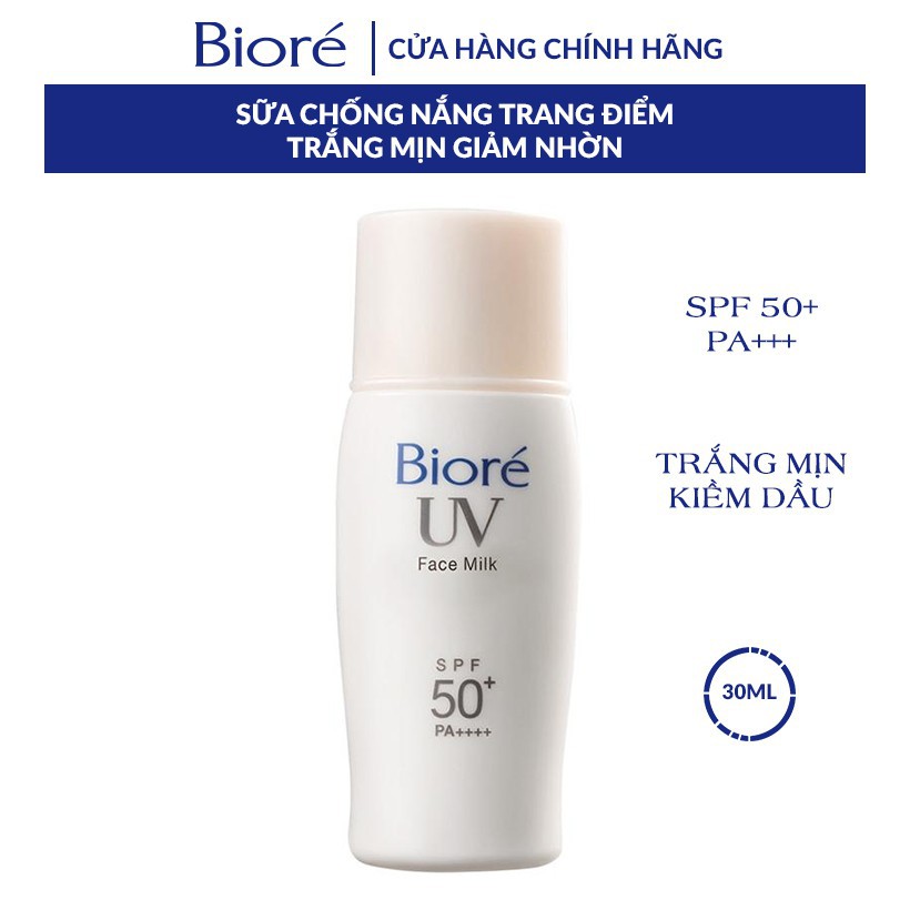 KEM CHỐNG NẮNG KIỀM DẦU - BIORE UV FACE MILK SPF 50+ PA++++