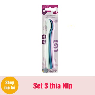 Vỷ 3 thìa ăn dặm cán dài Nip