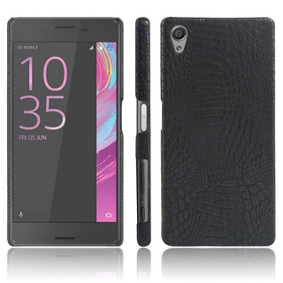 Ốp điện thoại PC cứng da PU giả vân cá sấu cho Sony Xperia X F5121 Dual F5122