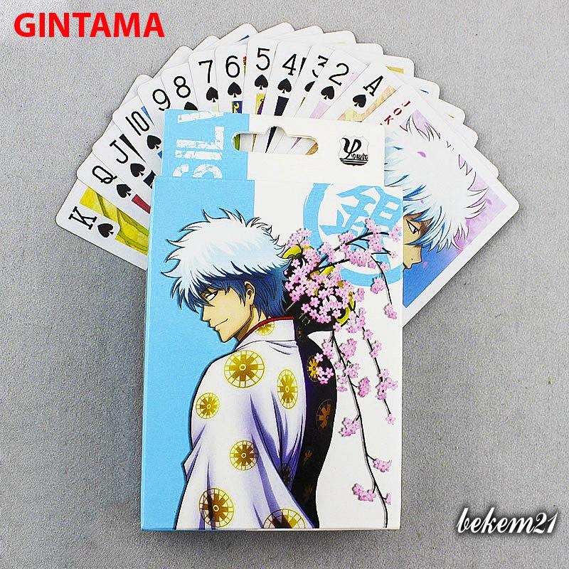 (có hộp đựng) Bộ bài Tây anime gintama sliver soul linh hồn bạc , bộ Tú Kpop 54 lá in hình anime manga dễ thương siêu độ
