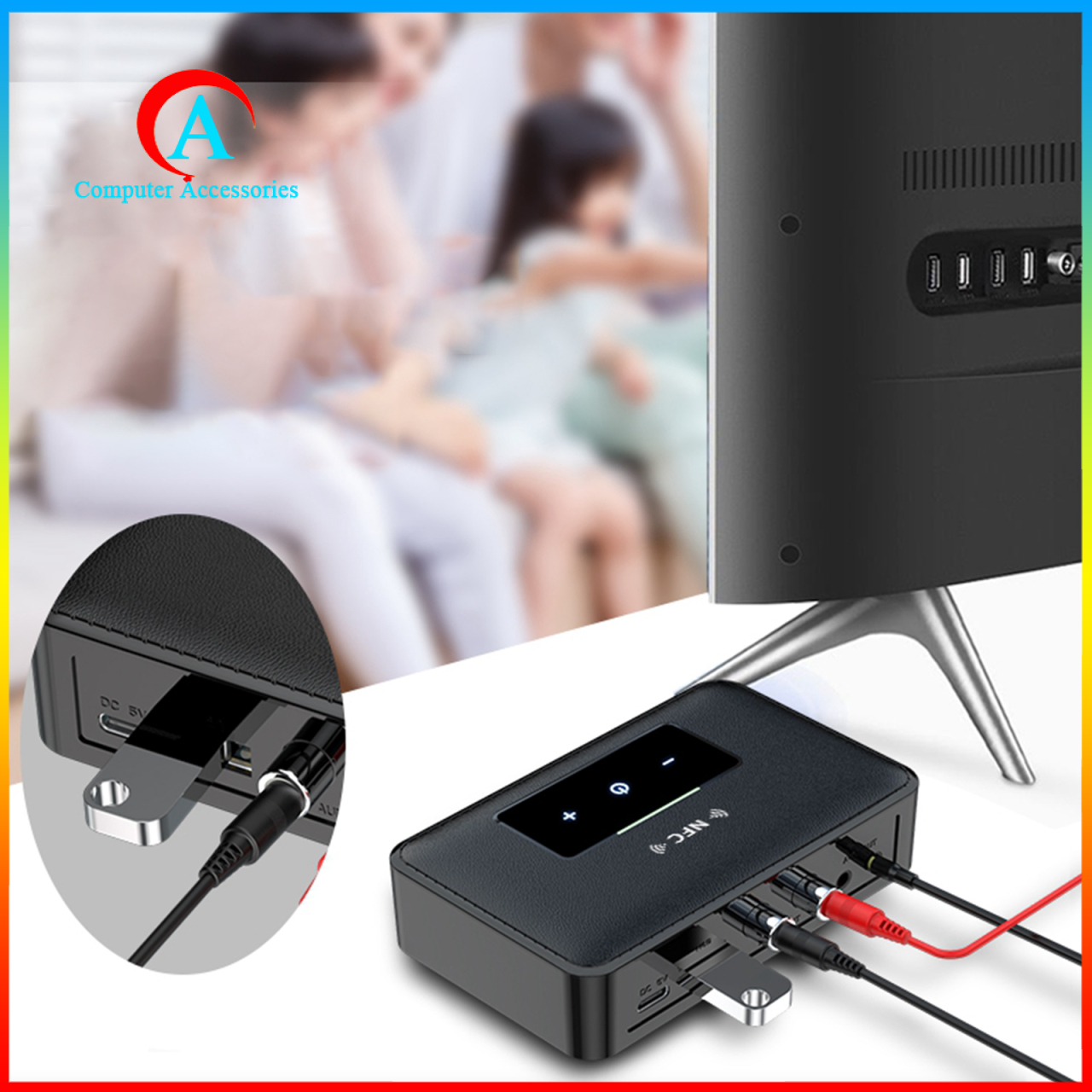 Cặp Thu Phát Tín Hiệu Âm Thanh Bluetooth 5.0 A / V Rca | BigBuy360 - bigbuy360.vn