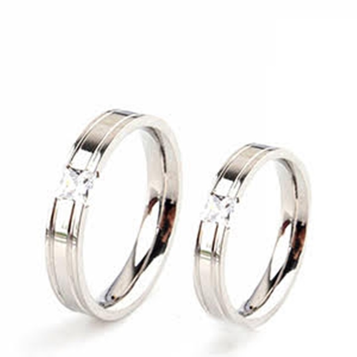 Nhẫn đôi tình nhân inox NC89 giá 1 chiếc không đen không rỉ không phai màu vĩnh viễn.