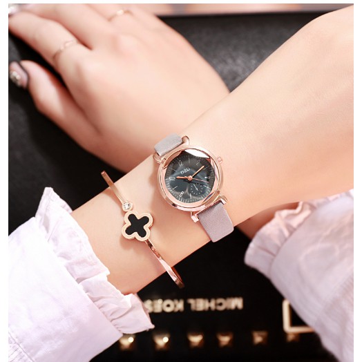 ĐỒNG HỒ NỮ DÂY DA DZG MẶT 3D LA MÃ 338 THỜI TRANG SIÊU ĐẸP | BigBuy360 - bigbuy360.vn