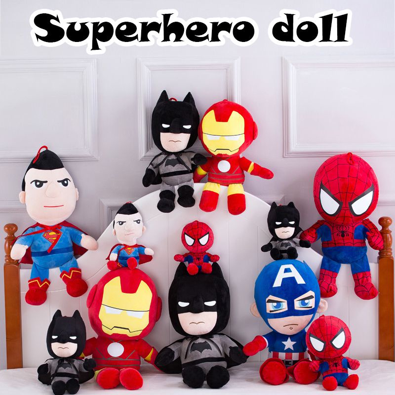 Thú Nhồi Bông Hình Siêu Anh Hùng Captain America Iron Hulk Superman