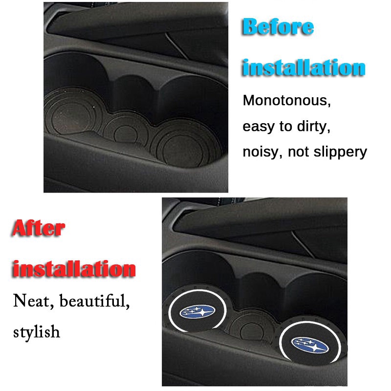 Set 2 Miếng Lót Cốc Nước Chống Trượt Bằng Gel Silica Trang Trí Nội Thất Xe Hơi Cho Hyundai Ioniq hybrid Elantra Tucson Reina Santa fe Kona Accent