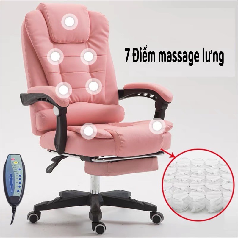 Rẻ Vô Địch) Ghế Văn Phòng + Massage 7 Điểm (CHÁT ZALO ĐỂ ĐƯỢC HỖ TRỢ