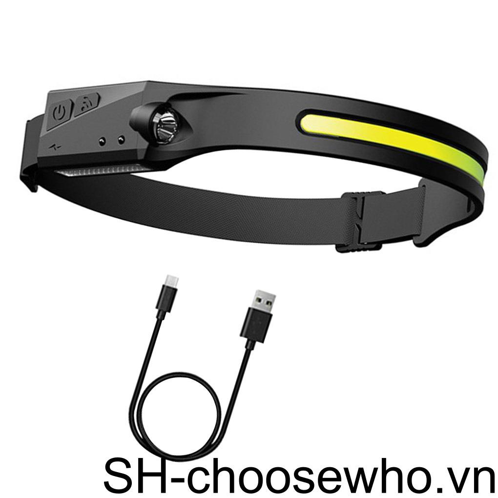 Elroy Fishing Headlamp IPX6 Waterproof LED Running Headlight Rechargeable Adjustable Flashlight for Outdoor