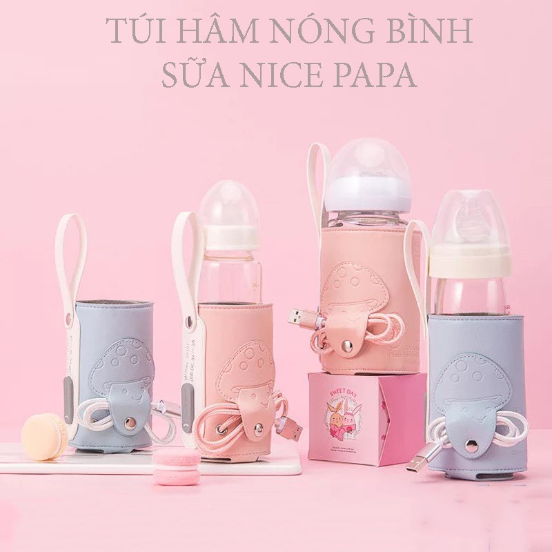 Máy Hâm nóng bình sữa usb Nice Papa, hàng cao cấp.