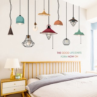 Decal dán tường bóng đèn chụp nghệ thuật XH 9038