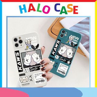 Ốp lưng iphone cạnh vuông ka.ws sm.ile đẹp mê li 6/6plus/6s/6splus/7/7plus/8/8plus/x/xr/xs/11/12/pro/max - Halocase