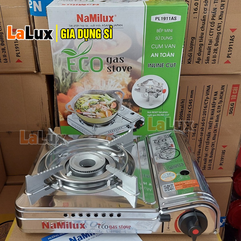Bếp Ga Mini NAMILUX CAO CẤP - Bếp Gas Mini  Namilux An Toàn, Tự Động Ngắt Gas, Đạt Tiêu Chuẩn Nhật Bản LALUX