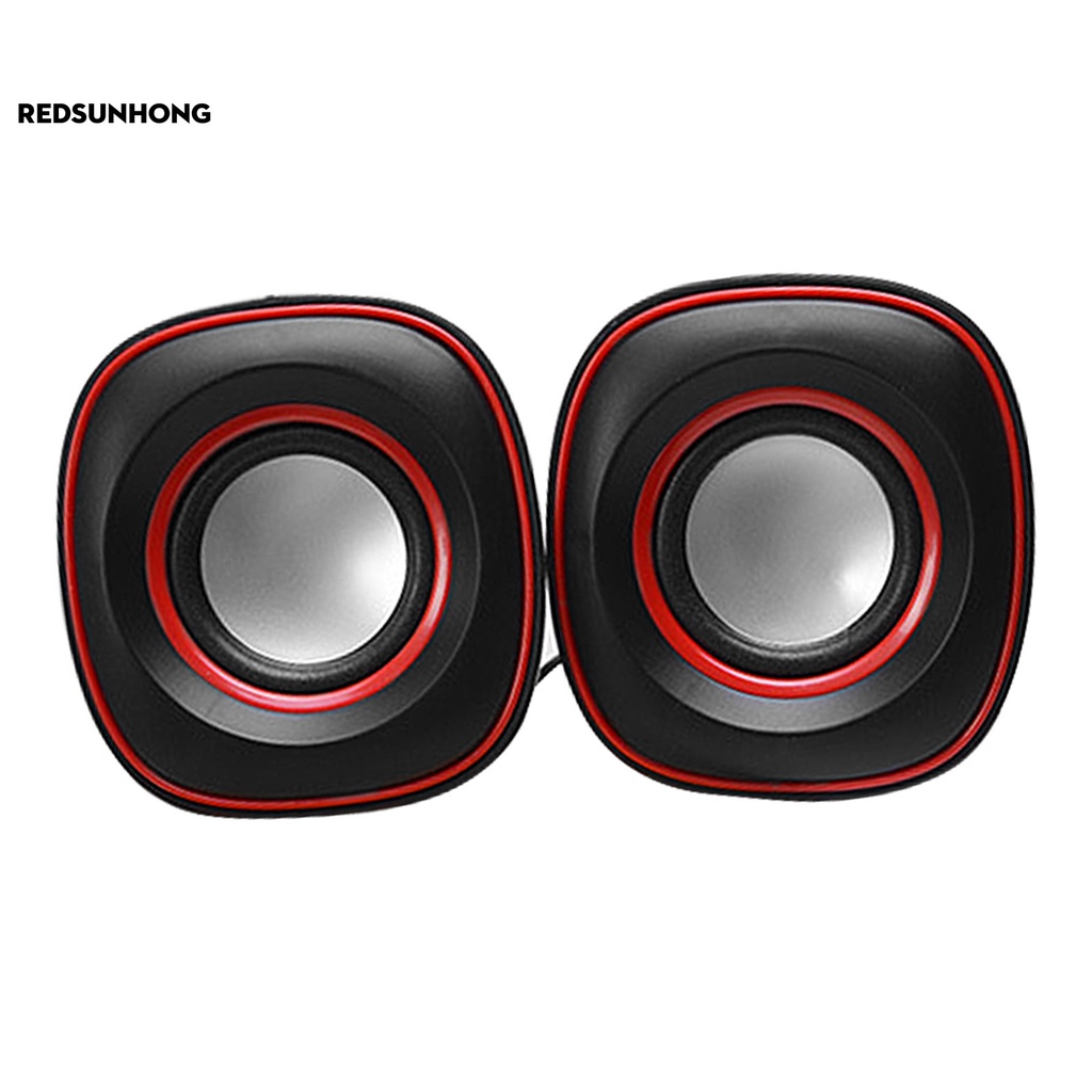 Loa Usb Mini Hai Màu Giắc Cắm 3.5mm Dành Cho Văn Phòng