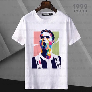 Áo thun bóng đá Cristiano Ronaldo Cr7 Pop Art ngắn tay
