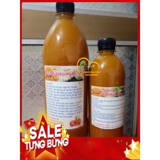 Combo 1LIT cốt body gừng nghệ hạt gấc hạ thổ 100 ngày + 500ml cốt face nghệ hạt gấc (handmade)