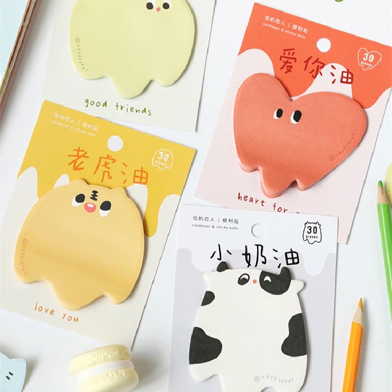 Bộ 30 Giấy Nhớ Ghi Chú Dễ Thương Cardlover Sticky Note Cây Đầu To